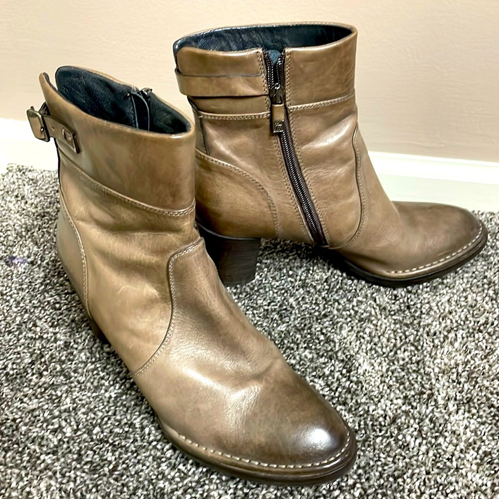 Albert Fermani cognac leather boot